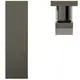 Wandmontierte Armatur in dunklem Grau, hergestellt von Ideal Standard. Die Konstruktion zeigt eine schlanke, minimalistische Form ohne dekorative Elemente.
